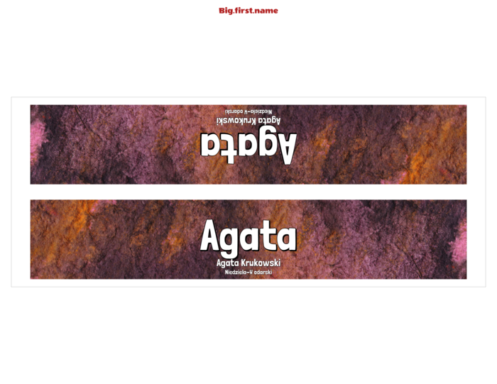 szablon identyfikatora dla LETTER Trójskładany Zwykły Papier (poziomo) Compatible Template