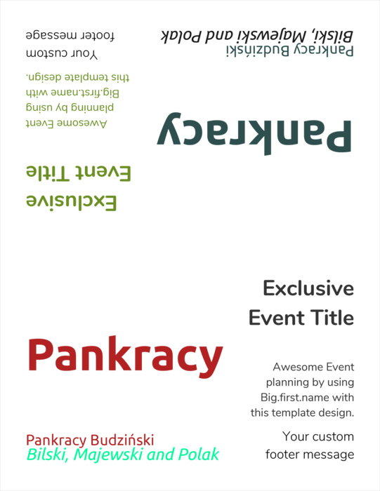 szablon identyfikatora dla LETTER Pojedyncze Złożenie Zwykły Papier Pionowo Compatible Template