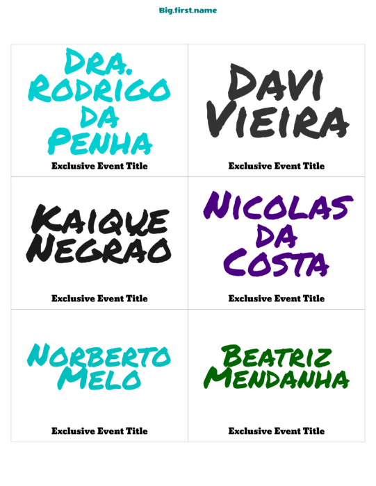 design de crachá Caneta Colorida