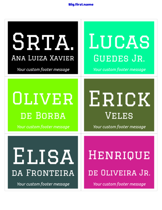design de crachá Reencontro de Faculdade