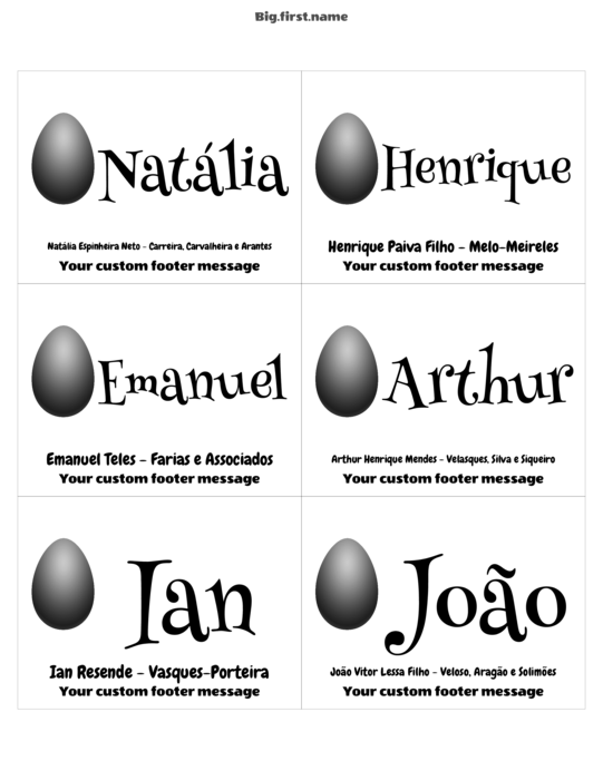 design de crachá Caça aos Ovos de Páscoa
