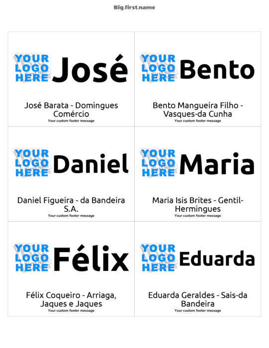 design de crachá Logo Grande