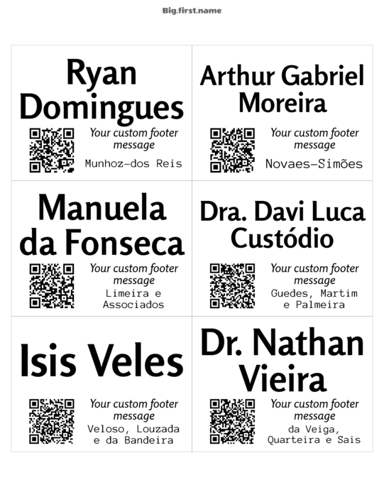design de crachá QR Code Pequeno