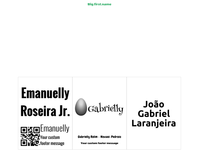 modelo de crachá paisagem para Inserções de Crachá Very 74520 Compatible Template