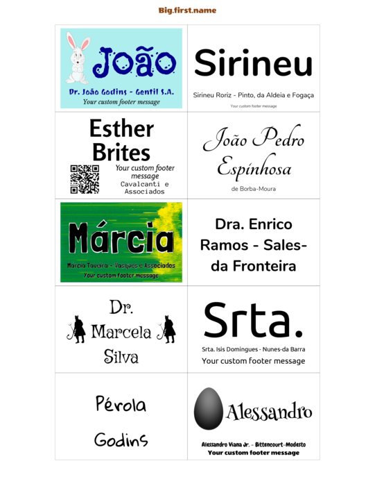 modelo de crachá para Inserções de Crachá Very 74552 Compatible Template