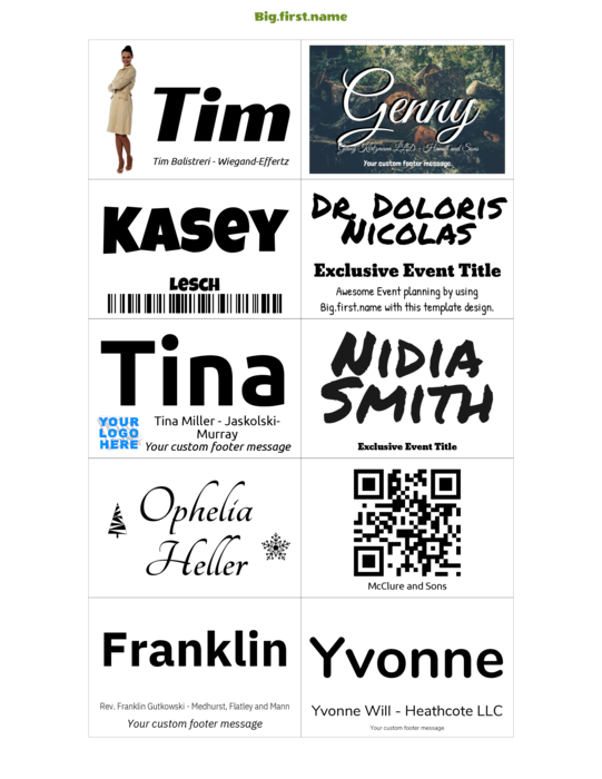 modelo de crachá com nome para Inserções de Crachá Very 74552 Compatible Template