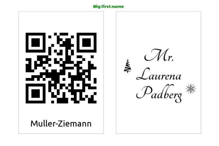 modelo de crachá com nome horizontal para Crachás Very 5141, 5140, 5143 Compatible Template