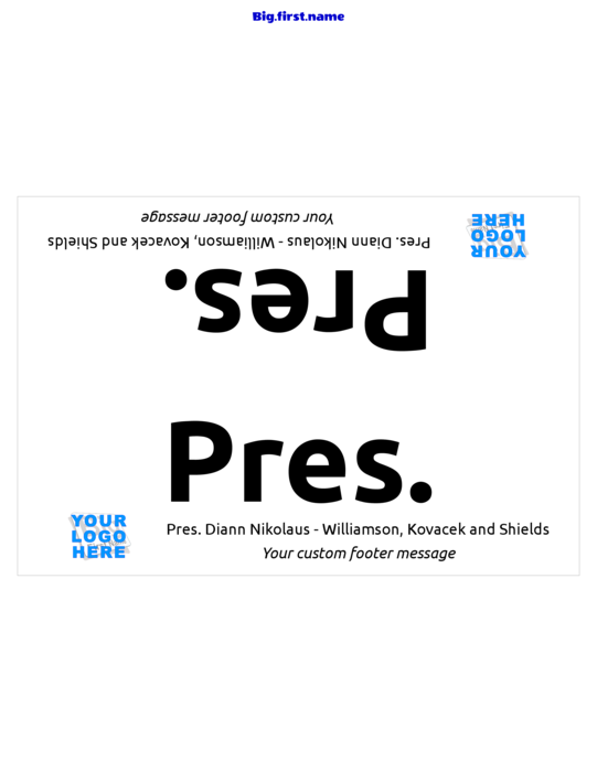 modelo de crachá com nome para LETTER Dobra Tripla Compatible Template