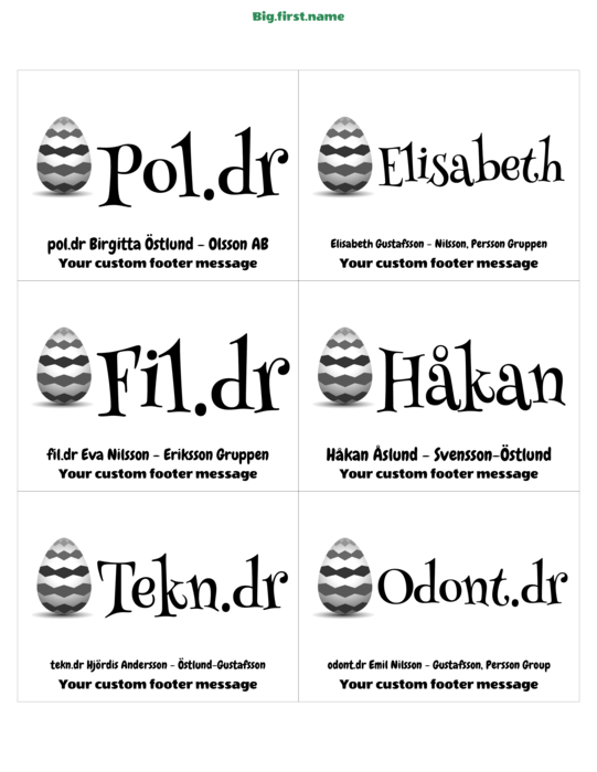 namnbricksdesign Påskäggsjakt
