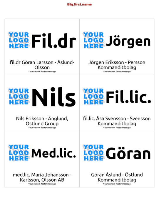 namnbricksdesign Stor Logotyp