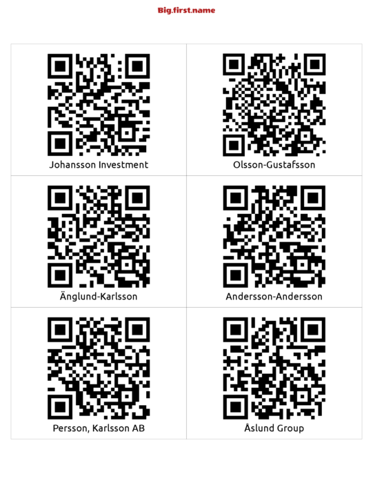 namnbricksdesign QR-kod-etikett