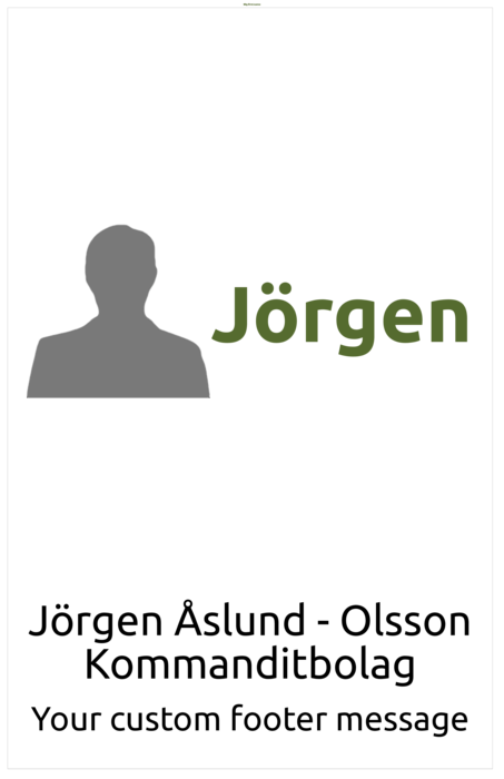 namnbricksmall för TABLOID posterstorlek Compatible Template