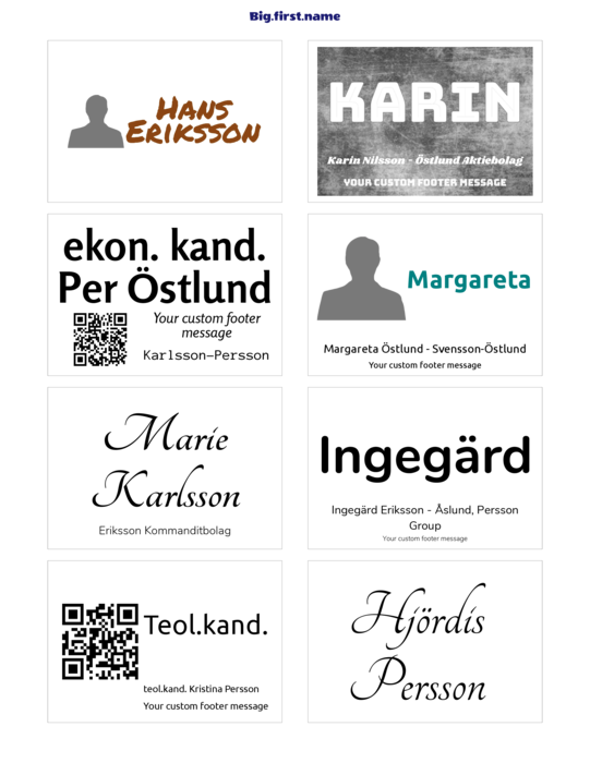 namnbricksmall för Post-it namnbrickor Självhäftande etiketter 2800-M 2800-N 2800-O Compatible Template