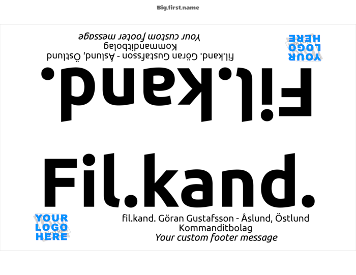 namnbricksmall för Very Large bordskort 5309 Compatible Template
