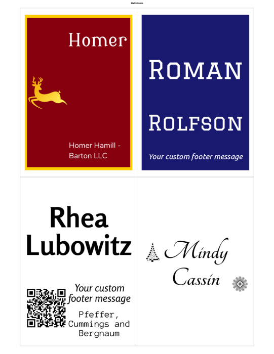 nametag name badge template for Name badge template compatible with MyBadges.com B-460 stock