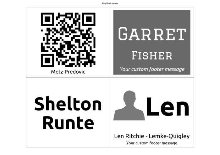 nametag name badge landscape template for Name badge template compatible with EziTag systems INS95113 stock