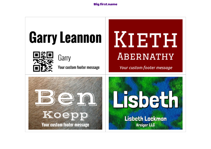 nametag name badge landscape template for Name badge template compatible with EziTag systems INS81113 stock