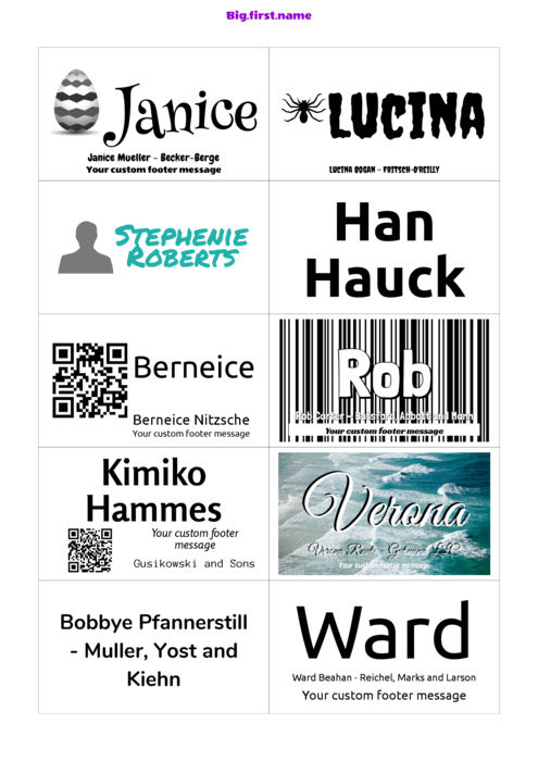 nametag name badge template for Business card template compatible with Avery L7414 stock