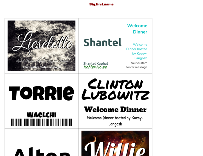 nametag name badge landscape template for Name badge template compatible with Avery 5384 stock