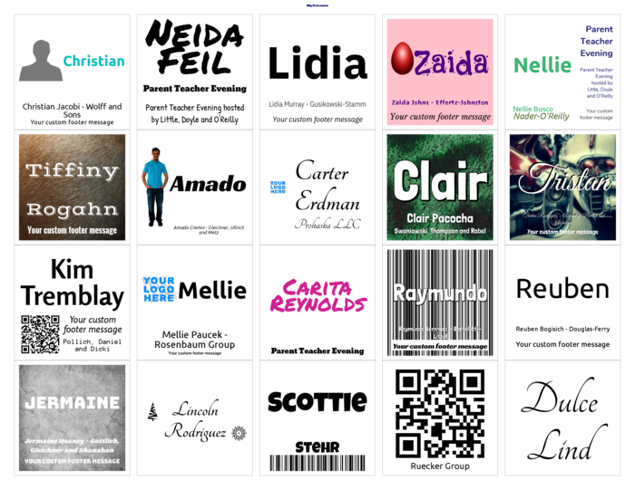 nametag name badge landscape template for Label template compatible with OnlineLabels OL330 sheets