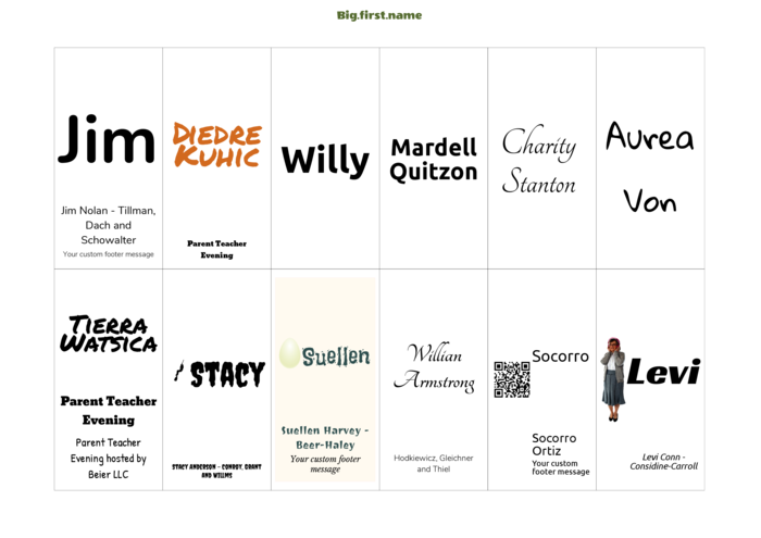 nametag name badge landscape template for Label template compatible with A-one 31504 sheets