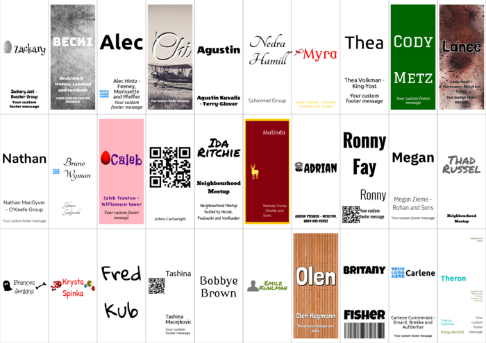 nametag name badge landscape template for Label template compatible with Label Planet LP30/70 sheets