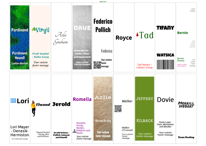 nametag name badge landscape template for Label template compatible with Label Planet LP18/100 sheets