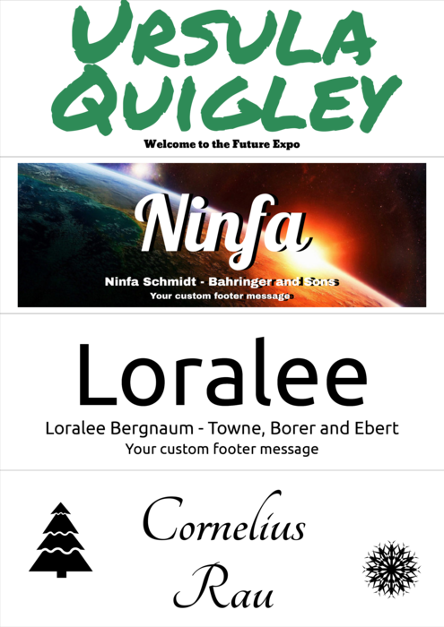 nametag name badge template for Label template compatible with Label Planet LP4/210 sheets
