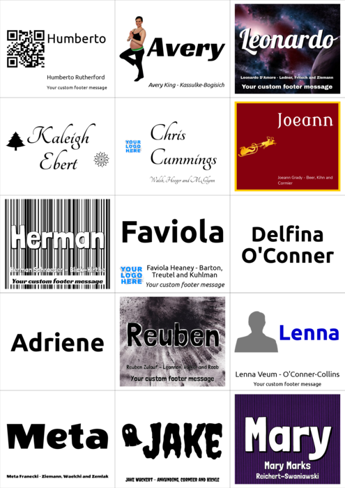 nametag name badge template for Label template compatible with Label Planet LP15/70 sheets