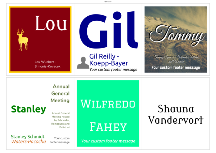 nametag name badge landscape template for Label template compatible with Avery J8166 sheets