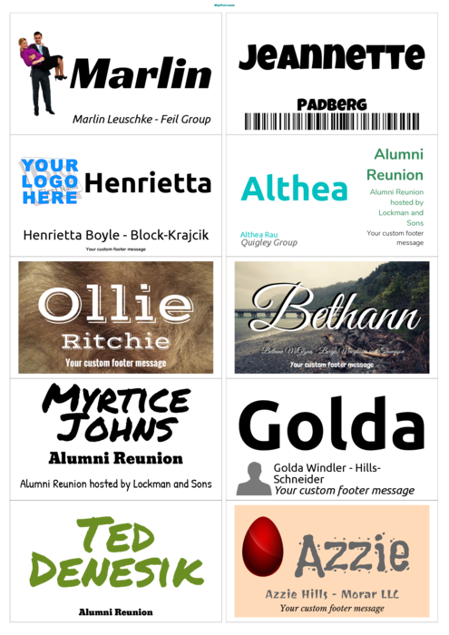 nametag name badge template for Label template compatible with Avery J8173 sheets